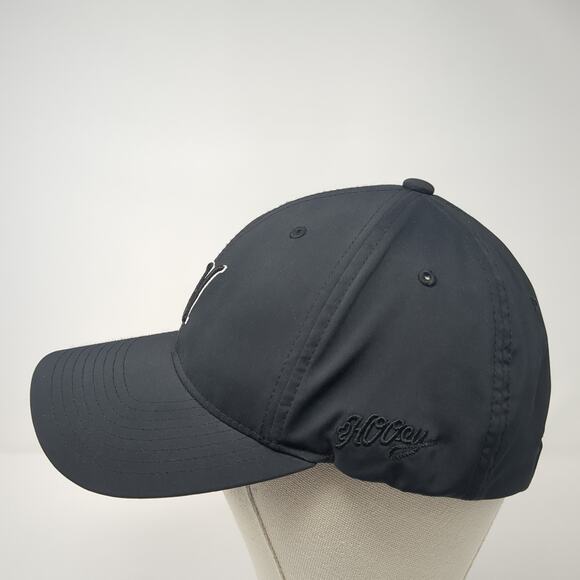 Letter H Logo Strapback Hat Black One Size Adjustable Embroidered Hooey - Picture 3 of 9